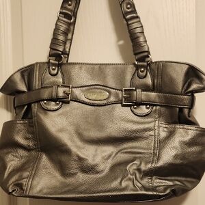 Strada Metallic Silver Shoulder Bag
